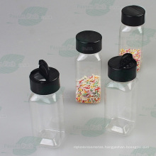 Square Shape Plastic Salt Bottle with Flip Cap (PPC-PSB-41)